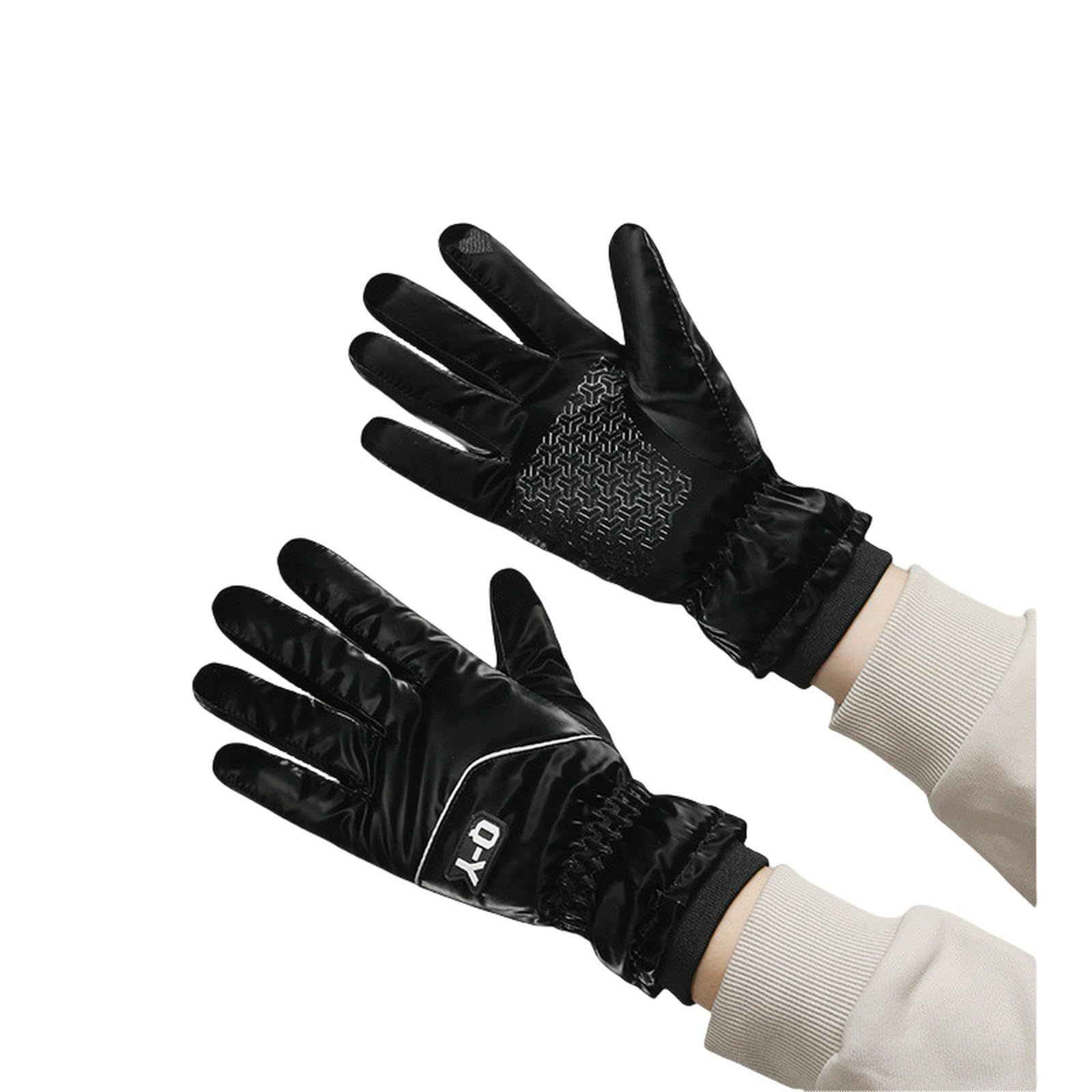 Guantes táctiles de lana gruesa con palma antideslizante para mujer
