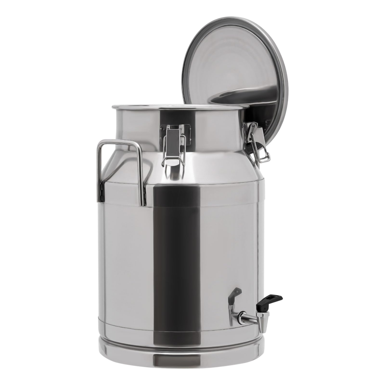 AYCDL Milk Storage Container,Milk with Spigot, 201 Stainless Steel Dispenser Container Pail, 3Gal Water Jug 12L Hanging Lid Bucket Drink Beverage for Oil Tea,30l/7.93gal