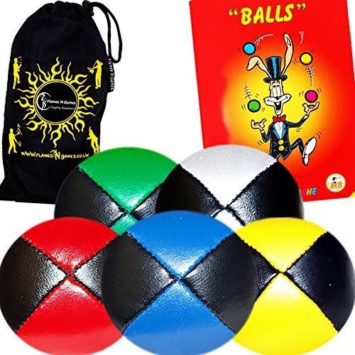 Amazon 5x Pro Thud Juggling Balls Deluxe (LEATHER) Professional