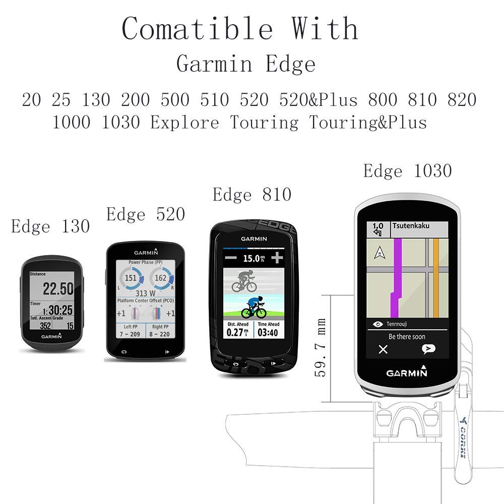 Supporto per bici combo anteriore Out per Garmin Edge 200, 500, 510.520, 800, 810, 820.1000 e videocamera (Garmin mount 2)