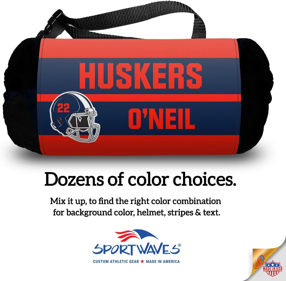 Hand Warmer for Quarter Back, Players, and boosters - Customizable Team Name and Player Name