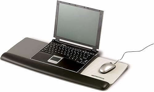 Miniatura 9 de 3M Reposamuñecas de gel para teclado y mouse con plataforma ajustable de inclinación, alfombrilla de mouse precisa, 25.5 x 10.6 pulgadas, negro