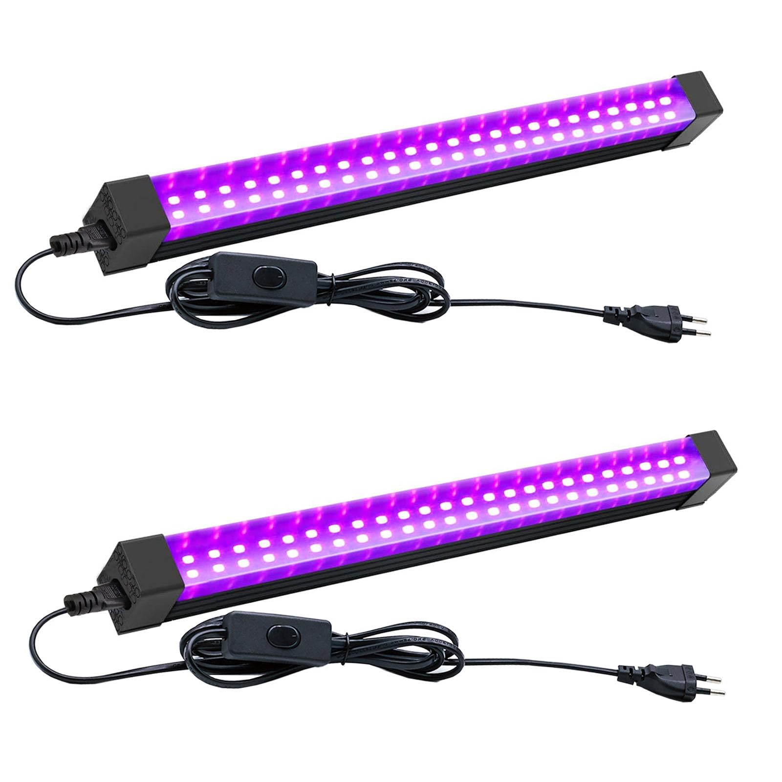 2 Pièces 15W LED Lumiere Noire, Barre de Lumières UV, barres de lumière noire portable, neon lumiere noire 395-405 nm pour Halloween, Noël Soirée, Body Painting Peinture, Disco