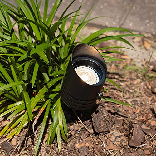 Volt Fat Boy 12V Brass Outdoor Spotlight (Black) With Ground Stake #TOP5