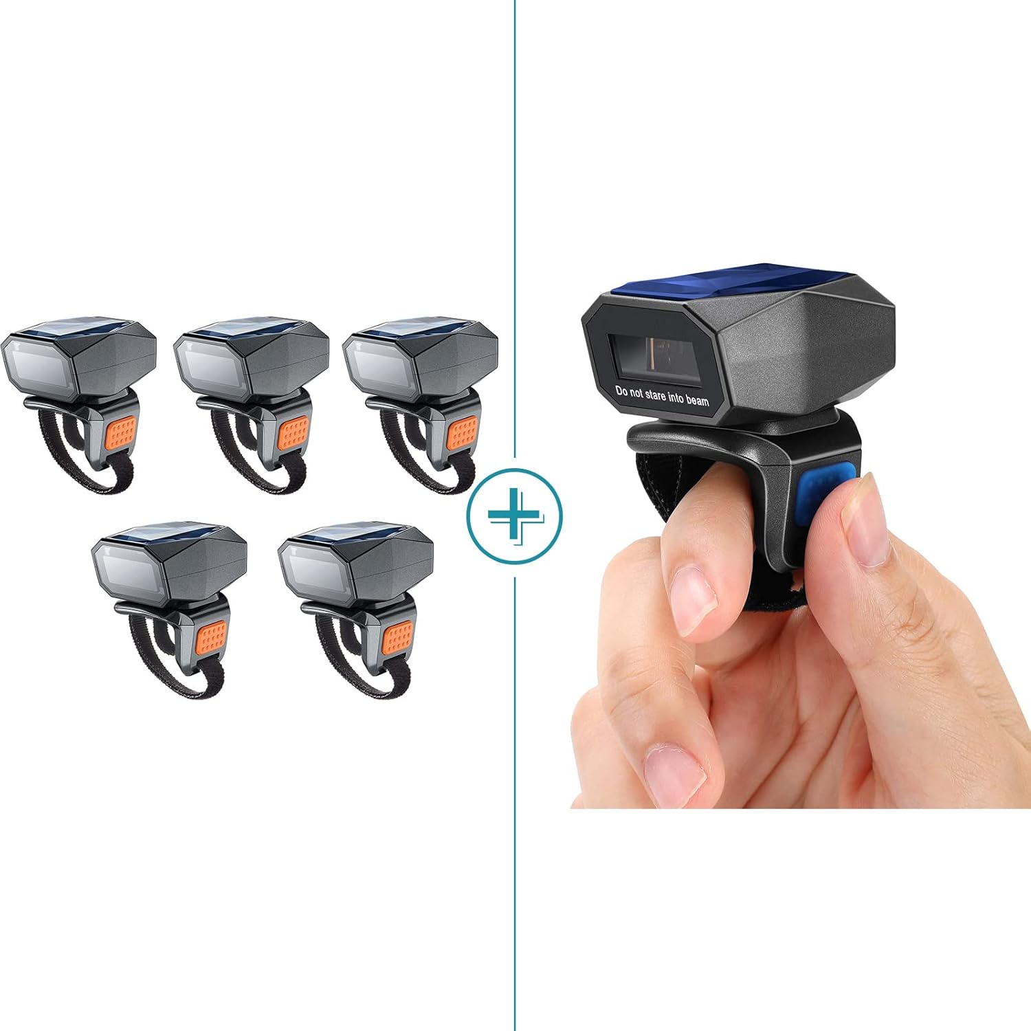 Eyoyo Upgraded1D Wireless Ring Barcode Scanner Bluetooth and 2D Bluetooth Ring Barcode Scanner