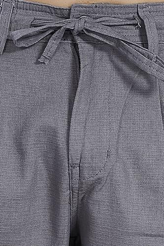 Image of DIVISIVE Men's Relaxed Fit Front Pleated Cotton Linen Blend Trousers