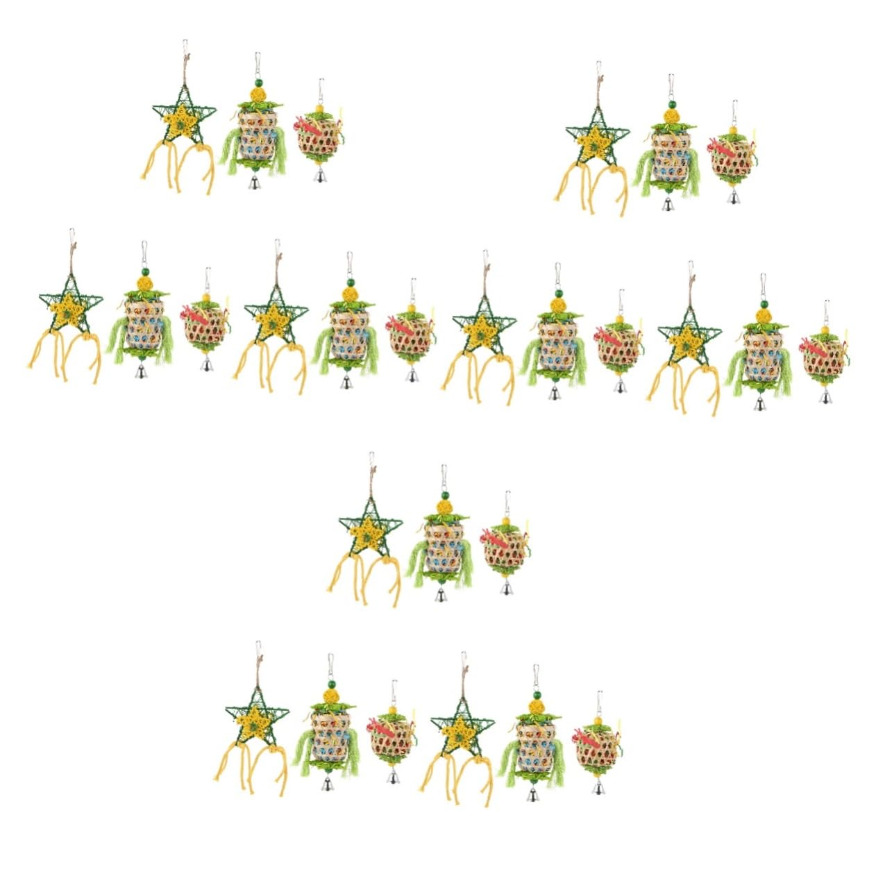 Beaupretty 9pièces Jouets à Mâcher pour Oiseaux Jouets pour Perroquets Naturel Accessoires De Cage pour Oiseaux pour Parrots Et Perroquets