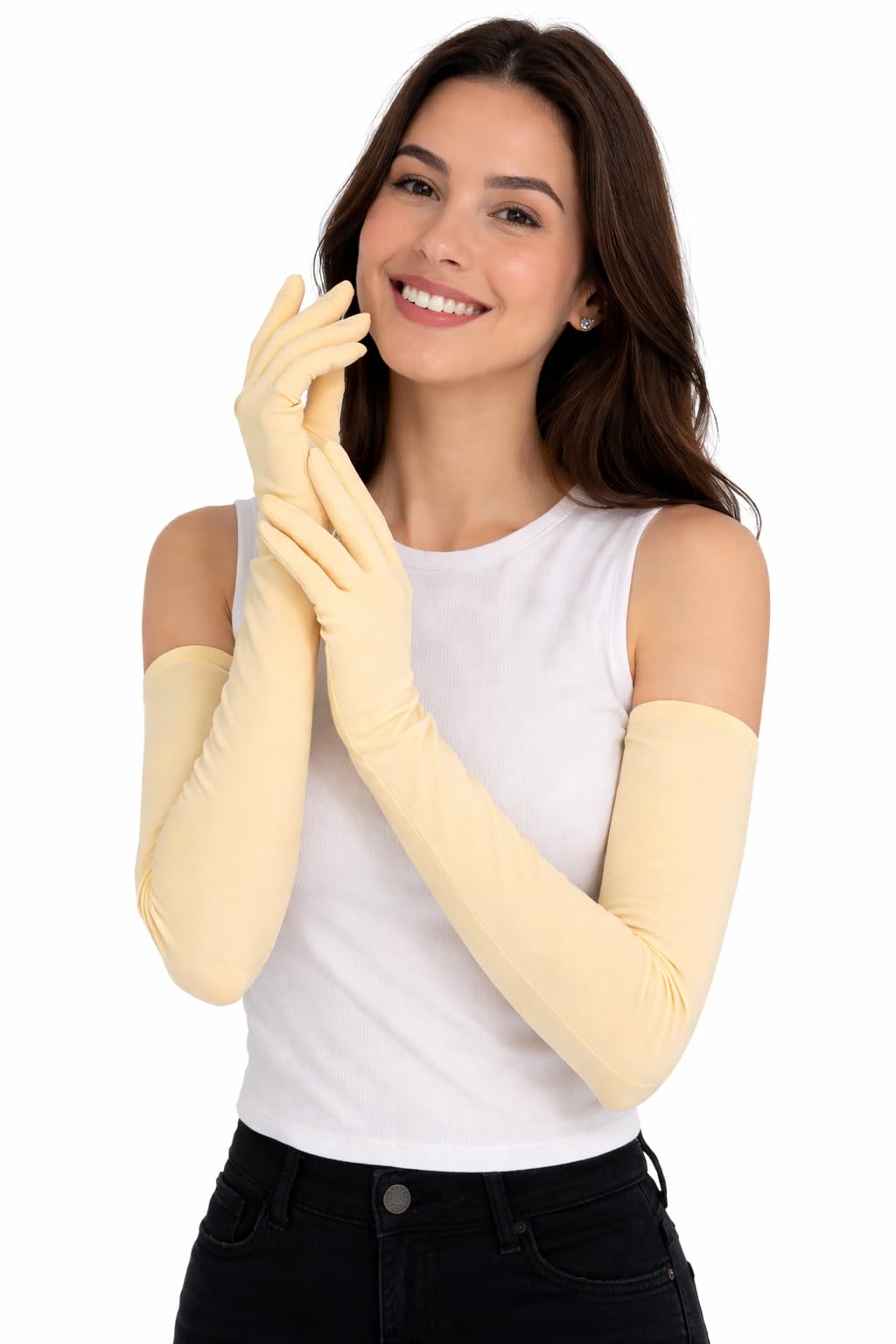 Women's Driving Gloves, Printed Cotton Full Hand Summer Gloves for Protection from Sun Burn/Heat/Pollution (Pack of 1 Pair)-image-24