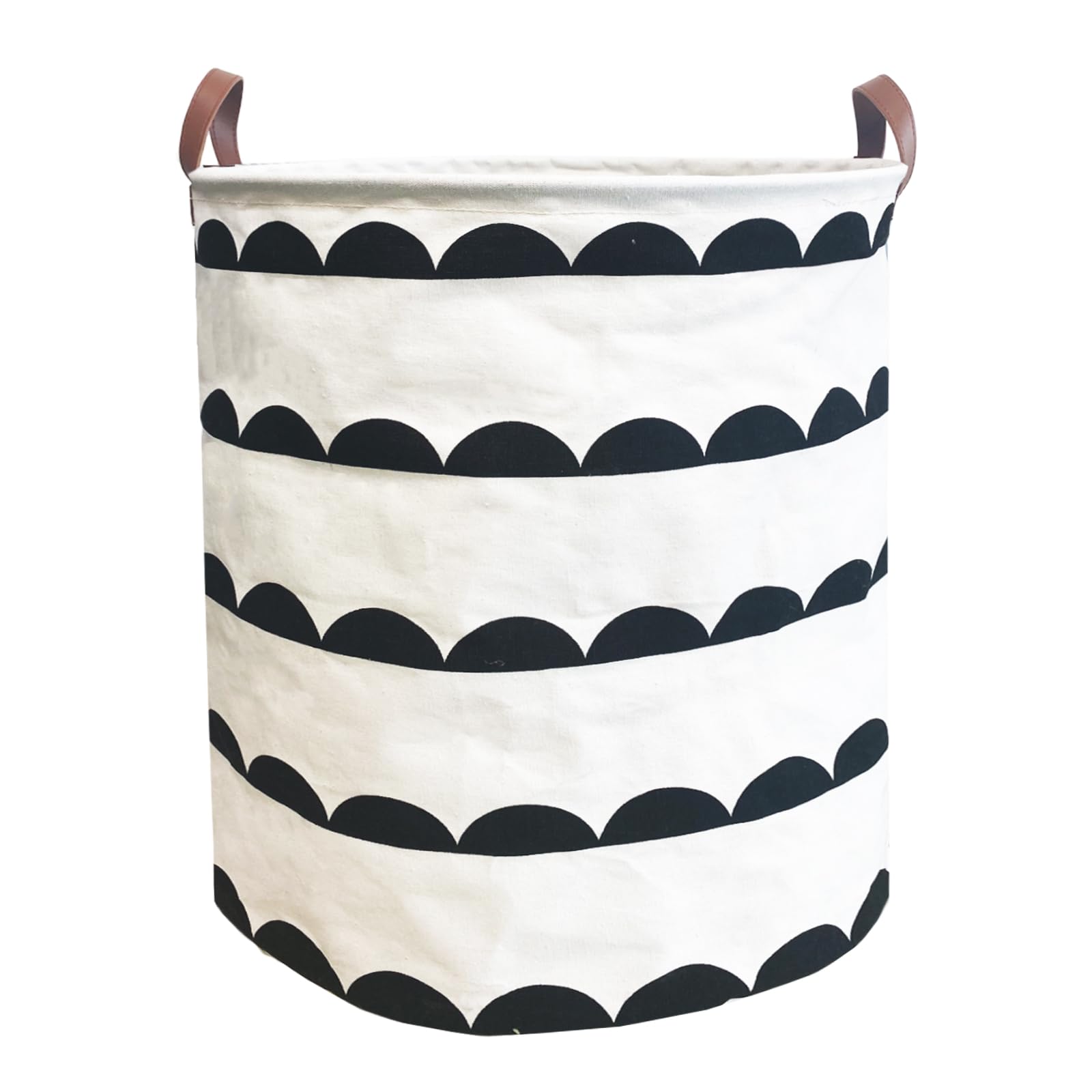 Waterproof Laundry Hamper Collapsible Laundry Basket Leather Handle Laundry Bag Large Clothes Storage Toy Organization for Bathroom Bedroom Laundryroom College Dorms (Hege-003)