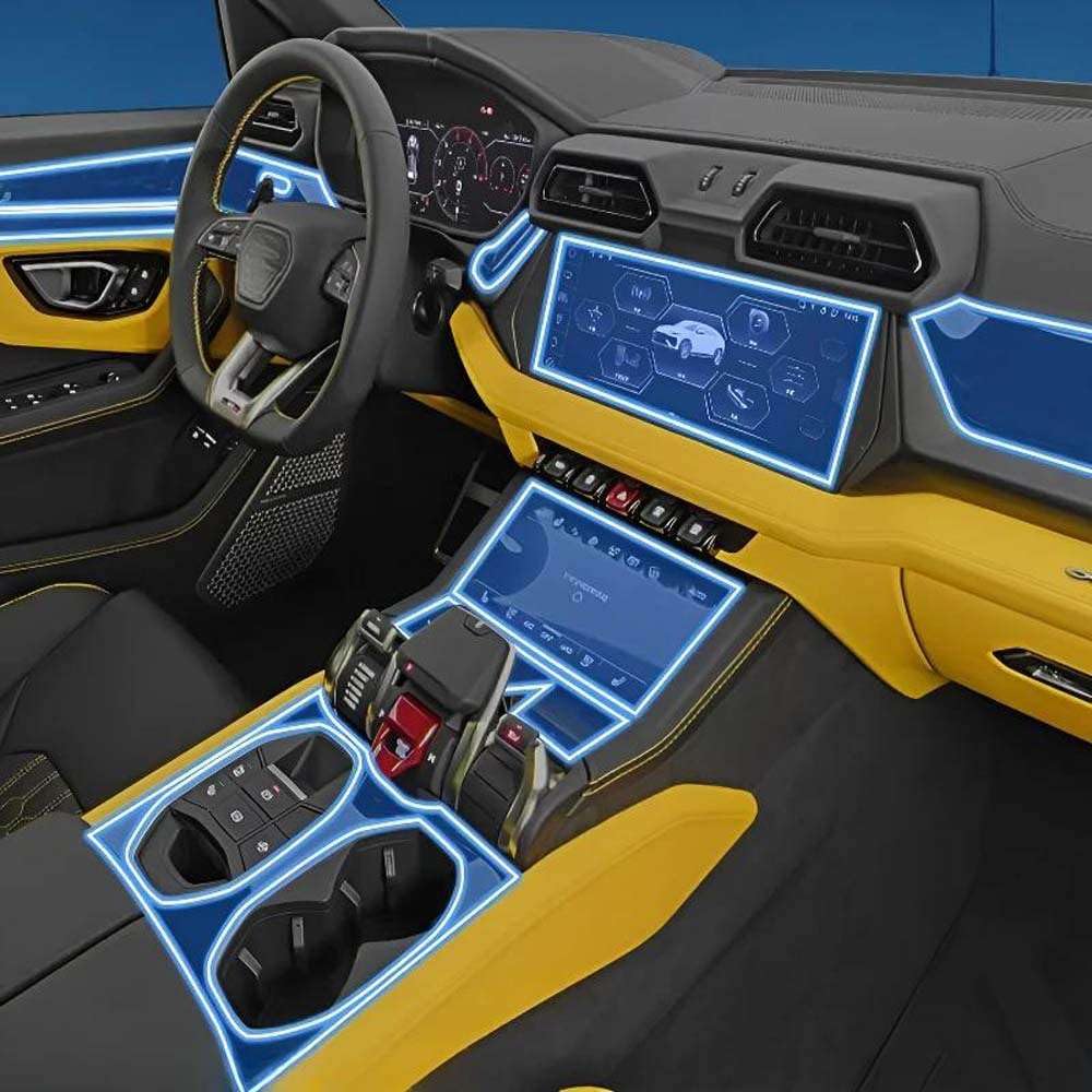 Car Interior Center Console Dashboard Navigation TPU Protector Film, for BYD M9 2025 XIA Anti-Scratch Sticker