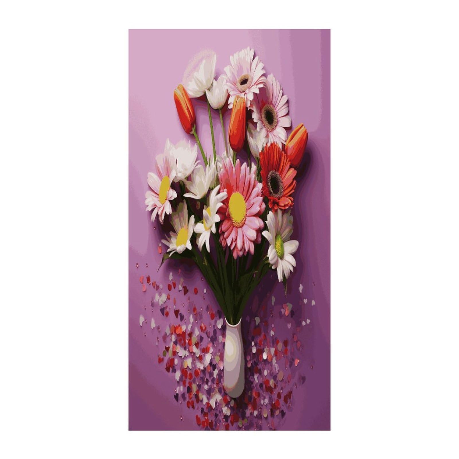Fekiloot Style Fresh Flowers Door Curtain Room Divider Curtains