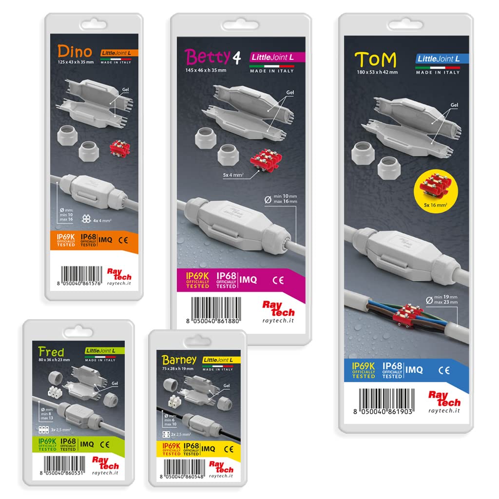RAYTECH - Boite étanche IPX8 gel Tom L 16 mm ²