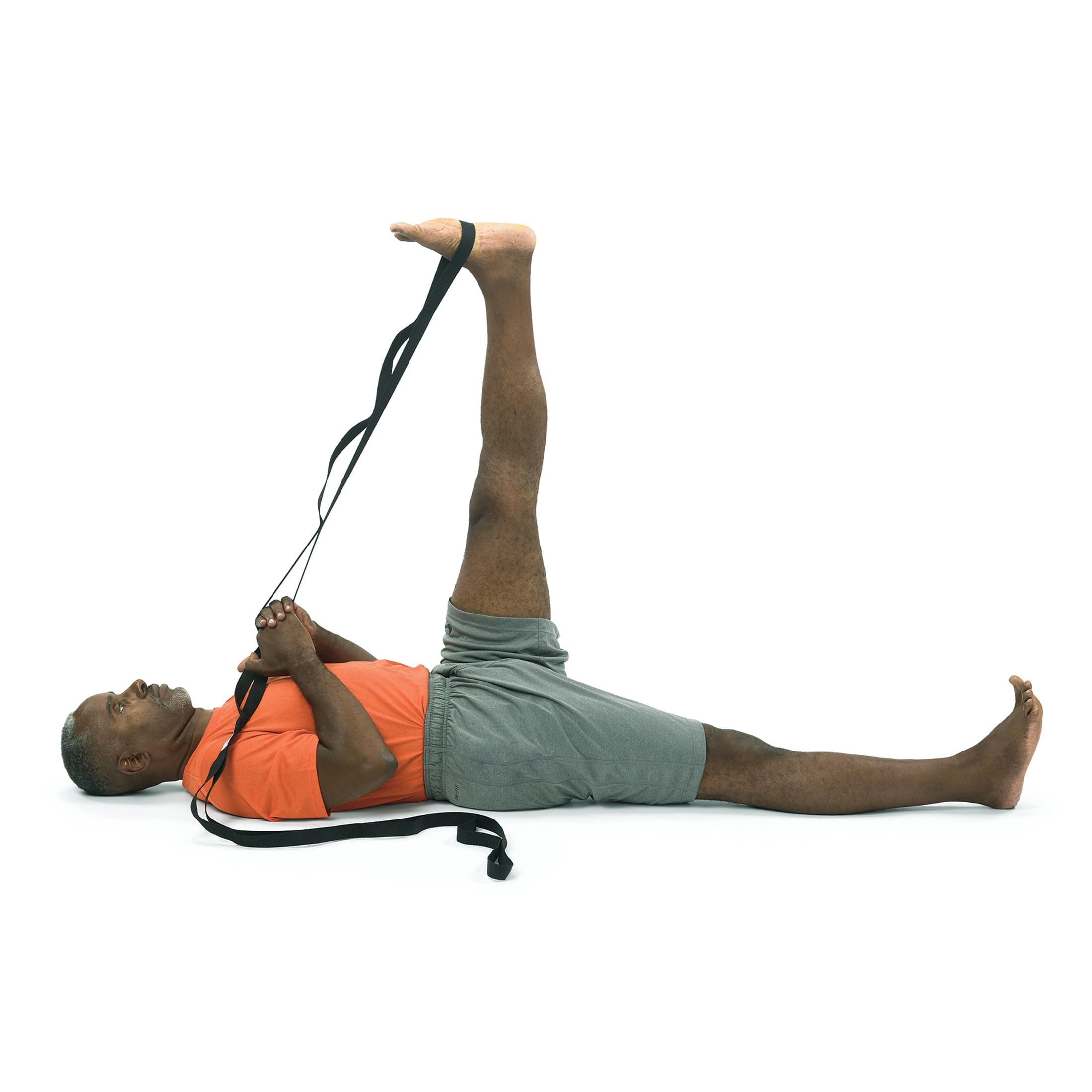 OPTP The Original Stretch Out Strap XL with Exercise Poster USA Made | Extra-Long stretching strap Stretch Out Strap for physical therapy yoga stretching strap for knee therapy 75 long nylon product thumbnail 6