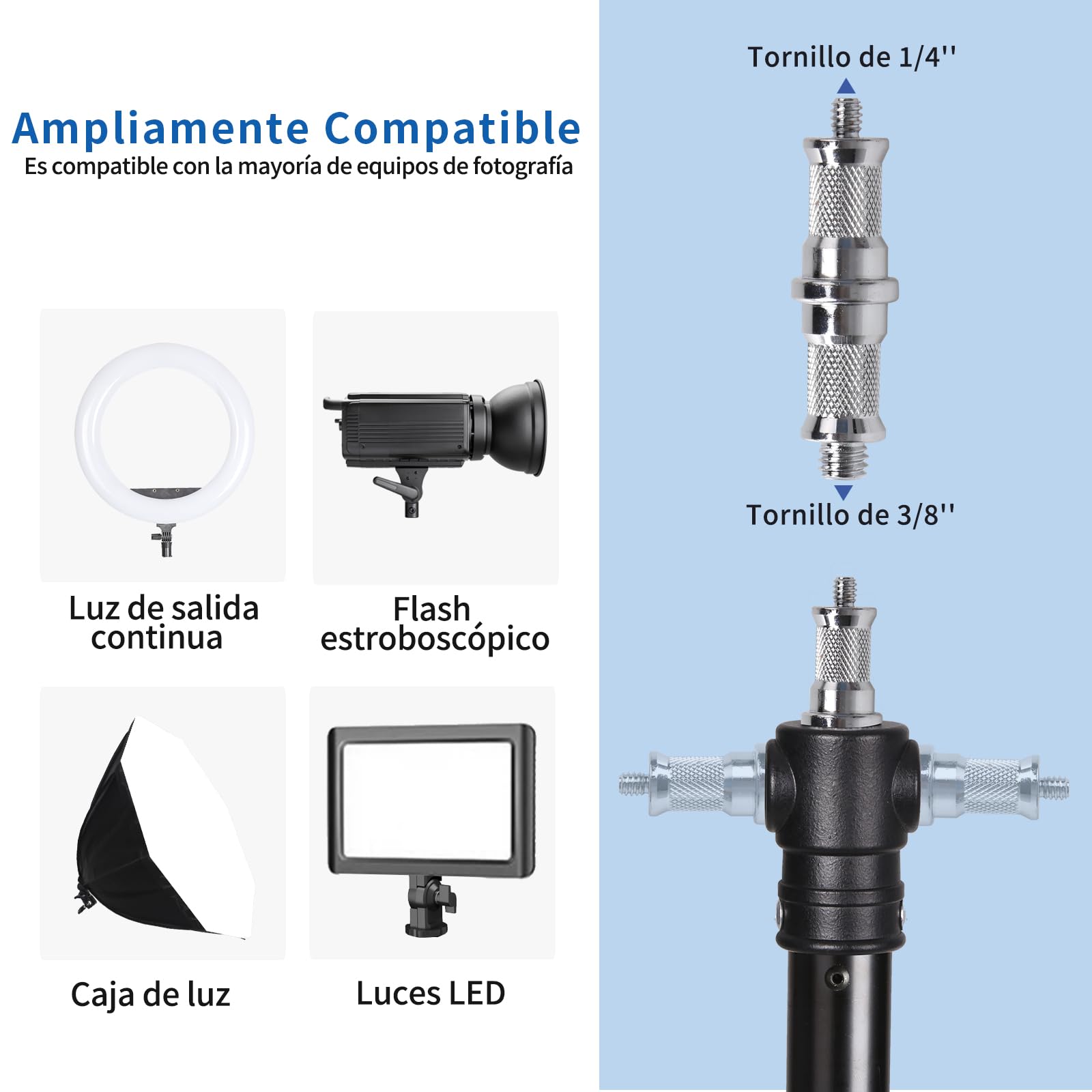 Soporte de pared con anillo de luz de 25 pulgadas con soporte para teléfono móvil, brazo triangular ajustable, soporte de luz de techo para estudio de iluminación fotográfica, transmisión