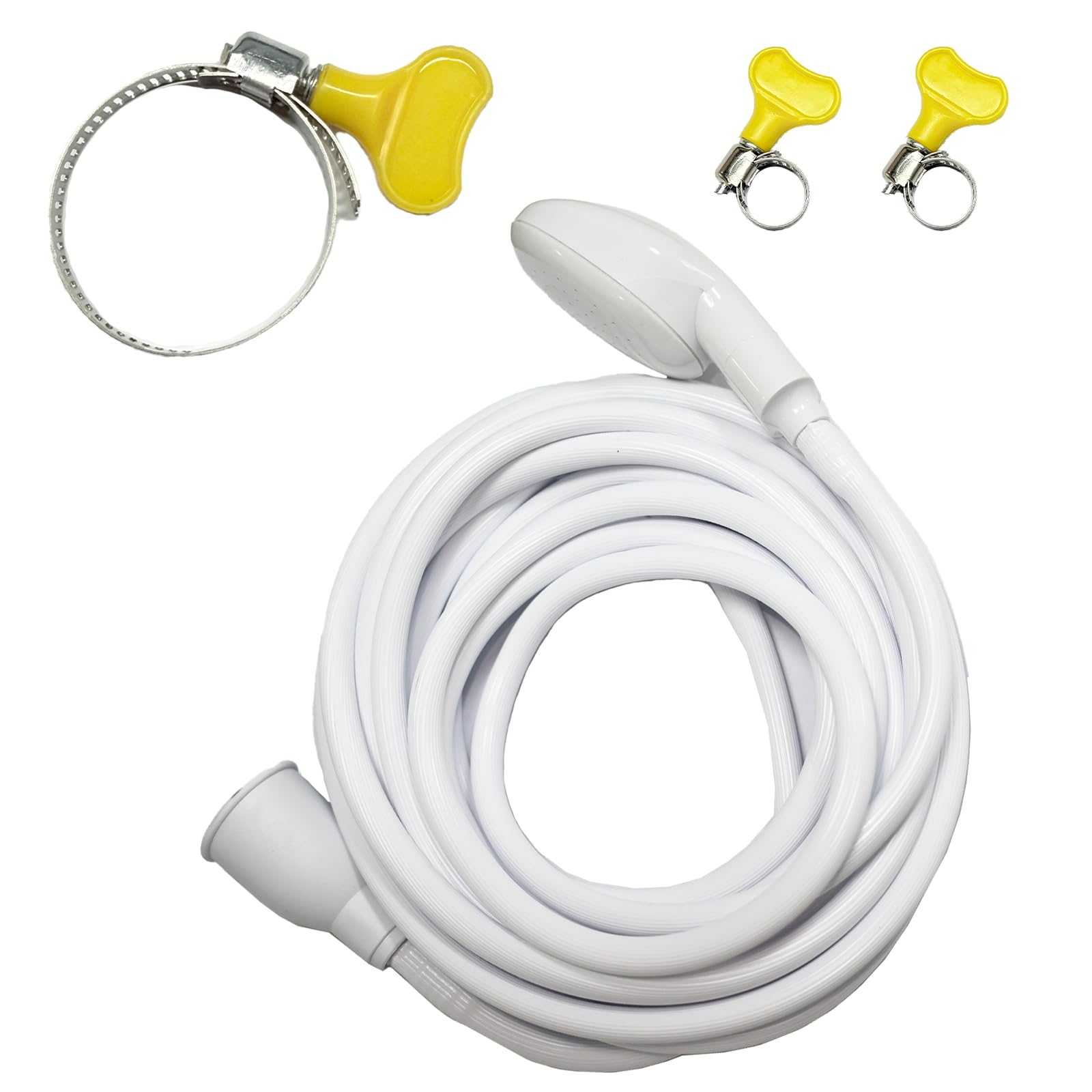5m/16.4ft Portable Sink Spray Rubber Hose Shampoo Sprayer Handheld Faucet Shower for Pets Sink Hose Faucet Sprayer, Bathing Baby, Washing Hair, Rinsing Vegetables