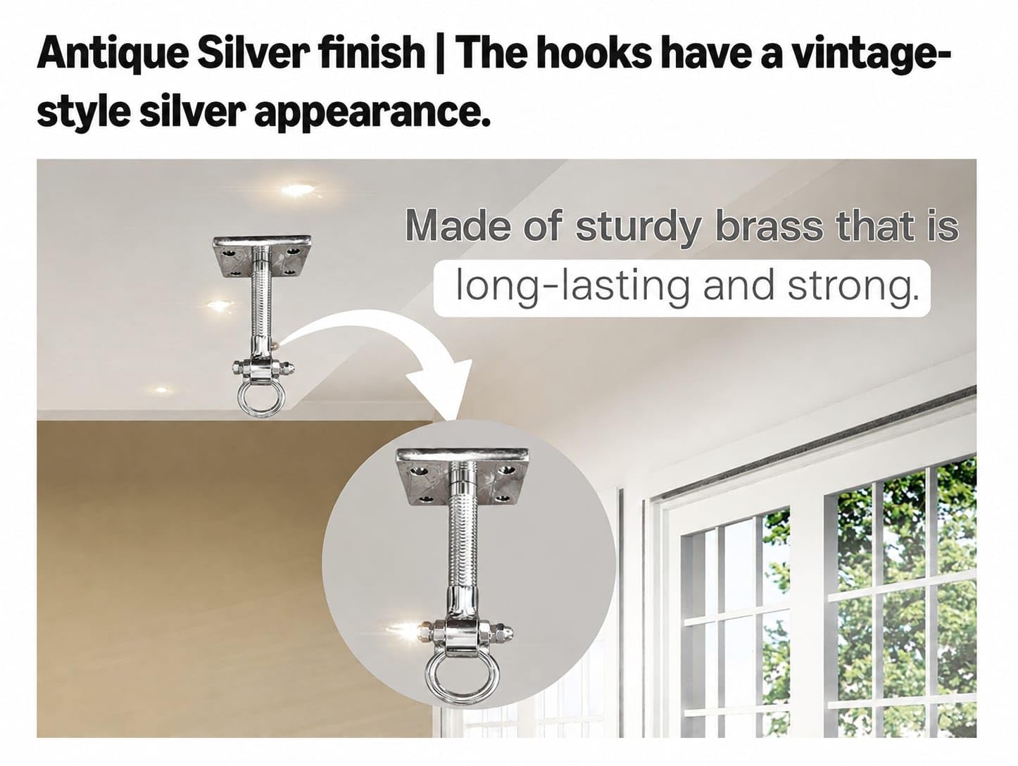 Heavy Duty Ceiling Hooks - Hammock Swing Hanger -4