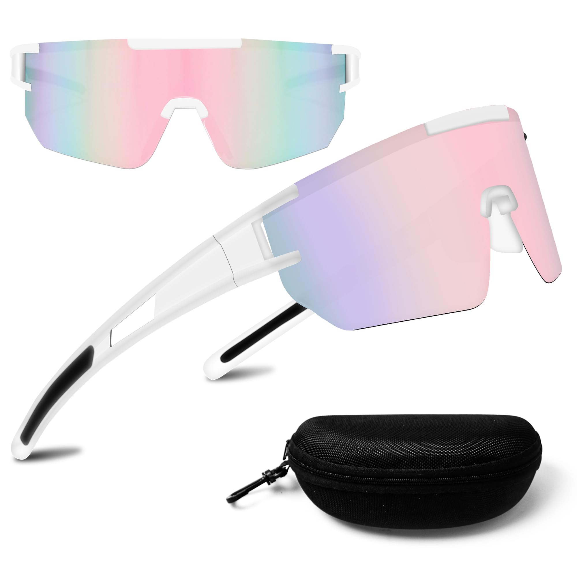 PATRICHOR Gafas Ciclismo Hombre, Gafas Running Hombre Mujer, Gafas Ciclismo Fotocromaticas, Gafas MTB de Sol Deportivas, UV400 Protección para Andar en Bicicleta Correr Escalar Camping