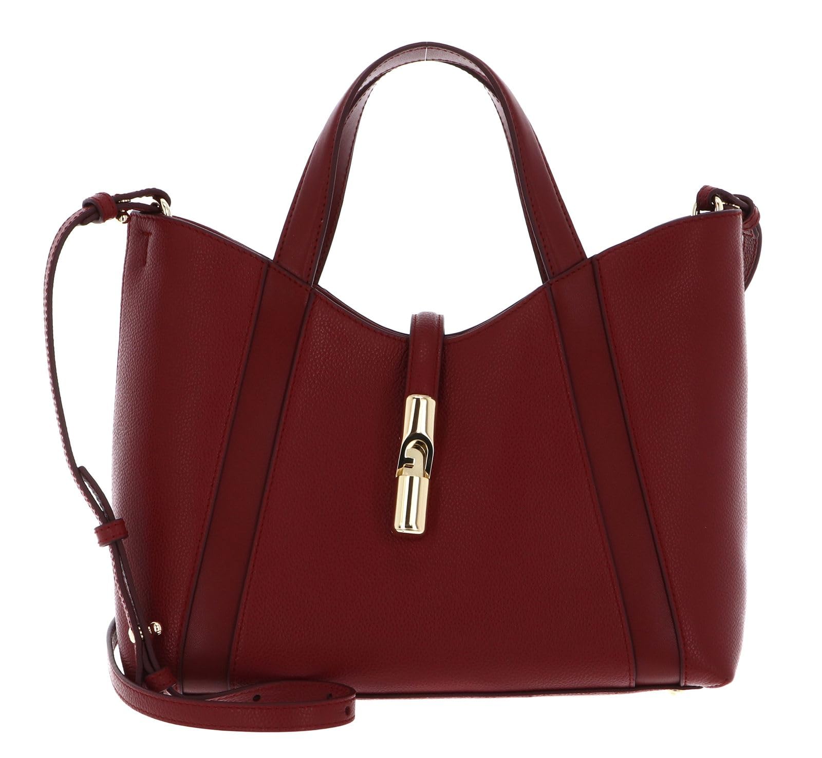 Furla Cuero bolso shopper Goccia Tote Bag CILIEGIA d rojo oscuro