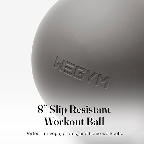 Miniatura 2 de WeGym Pelota de pilates de 7.87 pulgadas con bomba, pelota de ejercicio antideslizante, mini pelota de yoga de fuerza central, entrenamiento
