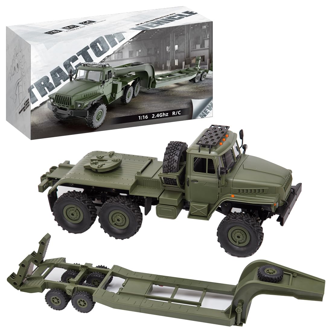 WPLミリタリートレーラーラジコン　B36-3 6WD Brickaro RC Trailer Model, WPL B36-3 2.4G 1/16 Scale Full