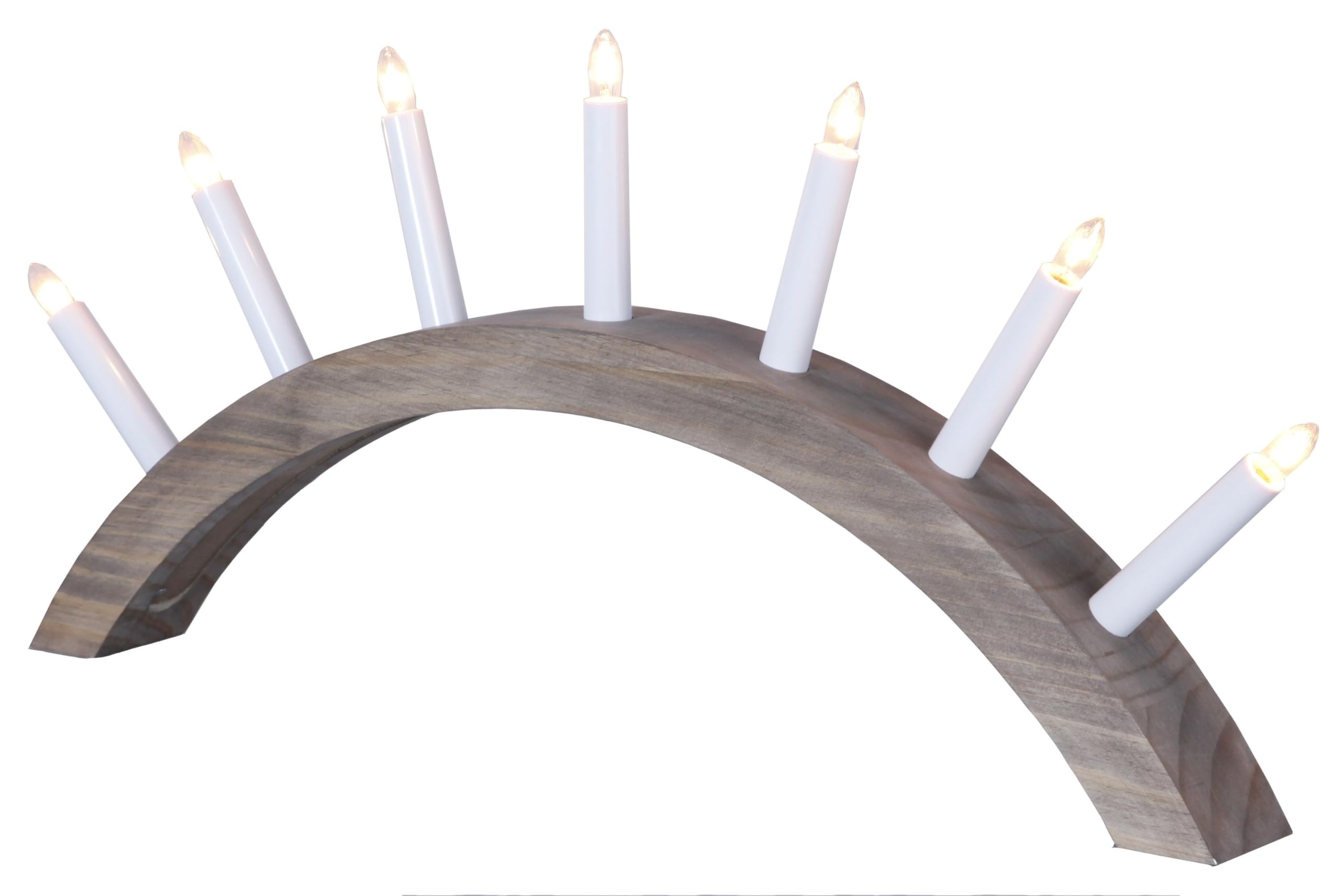 Fensterleuchter "Aura", 7-flammig Material: Holz, Farbe natur, ca.29 cm x 62 cm