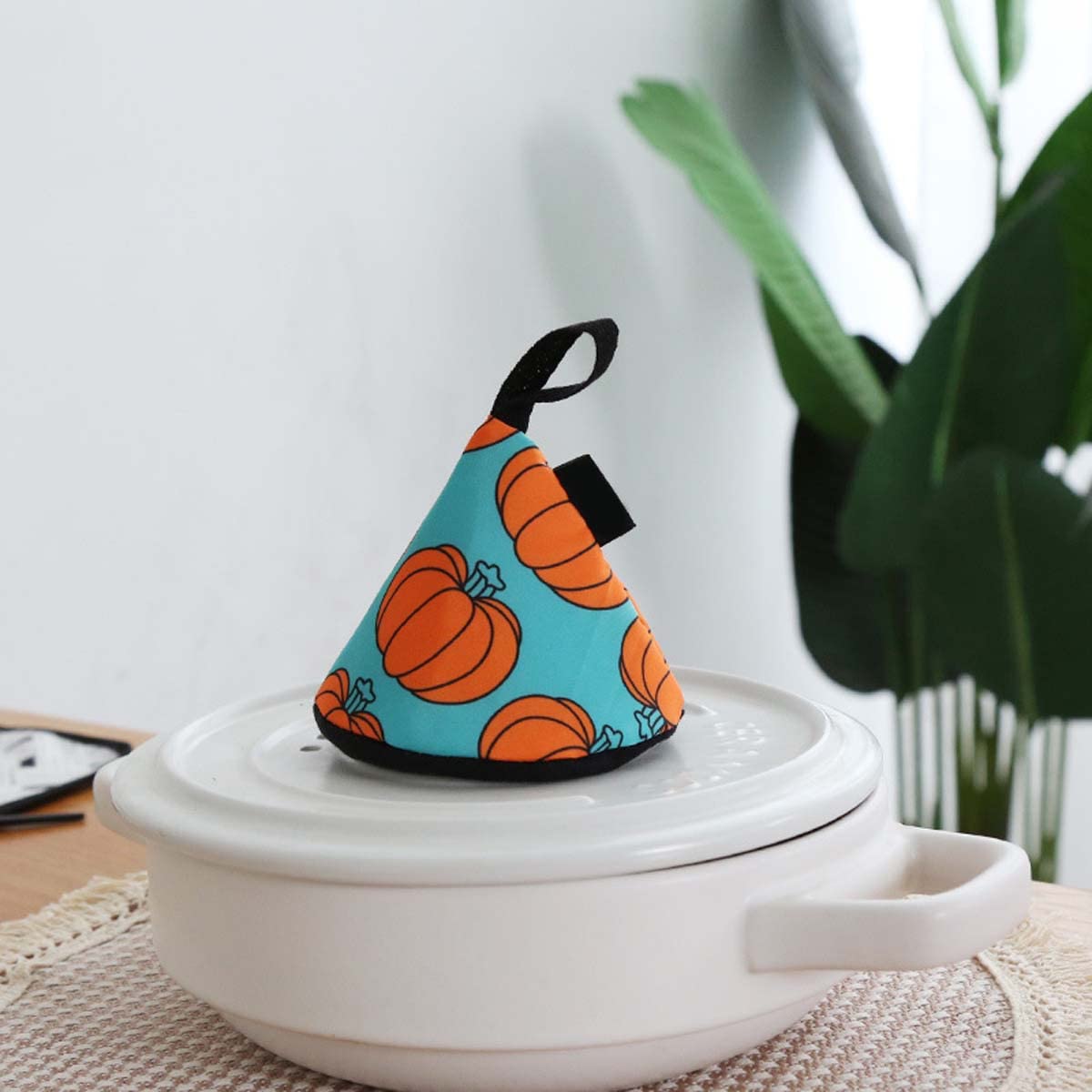 hirari花シャーベットオレンジふかふか(保温調理)鍋保温カバー＋三角鍋