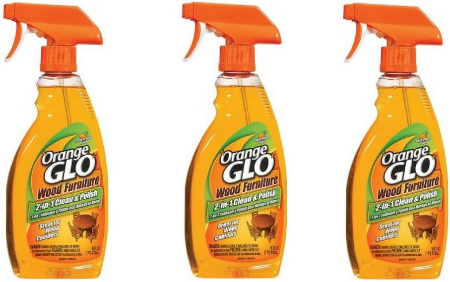 Orange Glo Wood Furniture 2in1 Cleaner & Polish, 16 ounces(3 Pack) Health