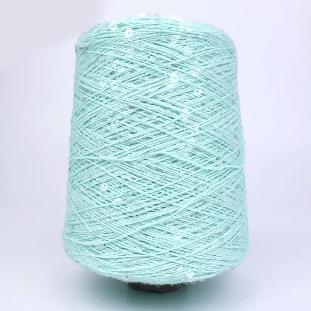 VICIYOO 500g Sequin Yarn 3mm and 6mm Crochet Thread DIY Material for Knitting Sweaters, Hats, Scarve, Crafts