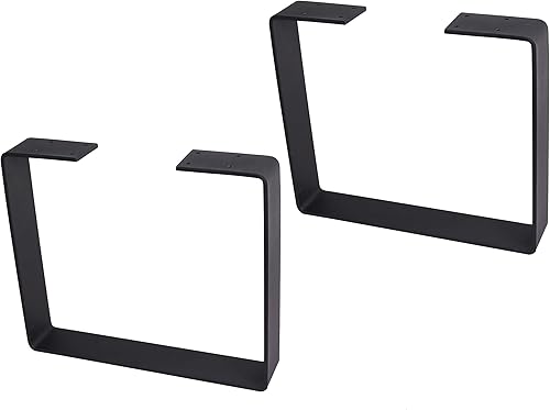2 x 12 patas de mesa auxiliar, patas de mesa de acero sólido resistentes en forma de U, patas de gabinete, patas de sofá, patas de mesa auxiliar,
