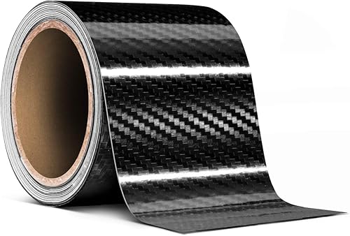 VViViD Rollo de cinta adhesiva de vinilo de fibra de carbono negro epoxi de alto brillo (3 pulgadas x 20 pies)
