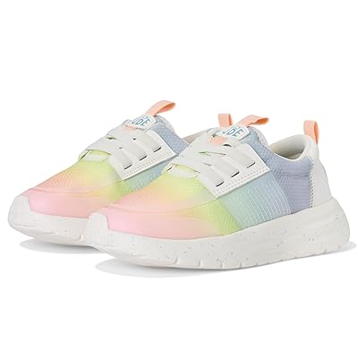 Hey Dude Kids Sirocco Play Ombre (Little Kid/Big Kid) Girls Shoes White/Rainbow