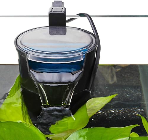 Miniatura 8 de Senzeal Filtro de tortuga para acuario, silencioso, bomba de filtro de bajo nivel de agua, 5 W, 400 LH, filtro interno para tanque de peces