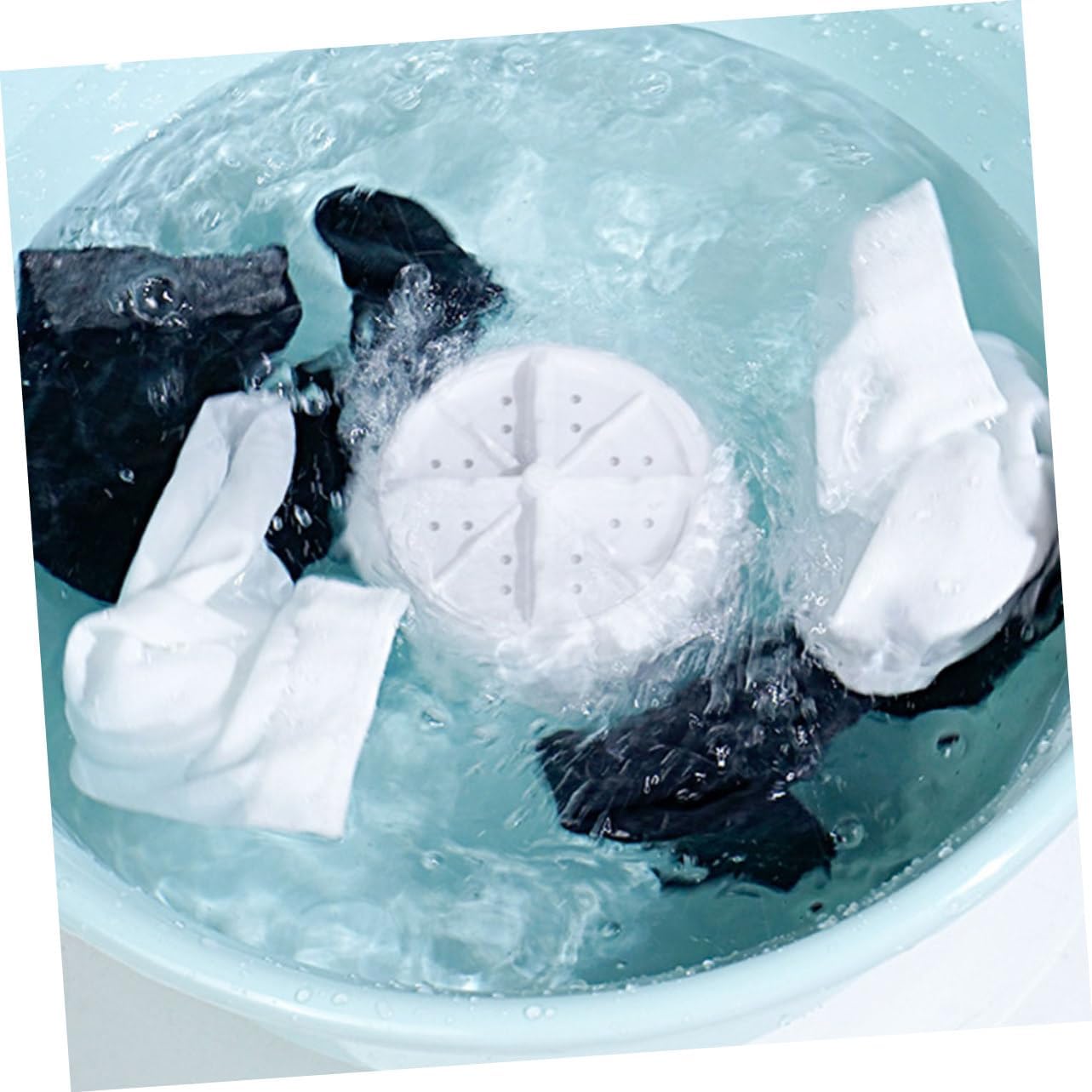 GLEAVI 2pcs Hand Crank Portable Washing Machine Automatic Mini Clothes Washer for Rv Sink Washer Machine Plastic