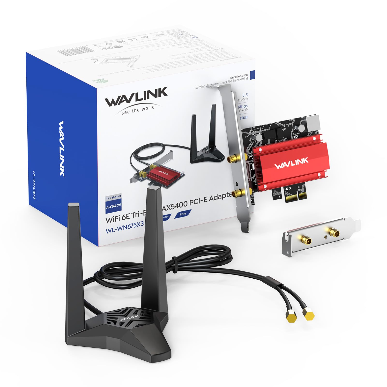 Amazon.com: WAVLINK AXE5400 WiFi 6E PCIe Network Card, Tri-Band