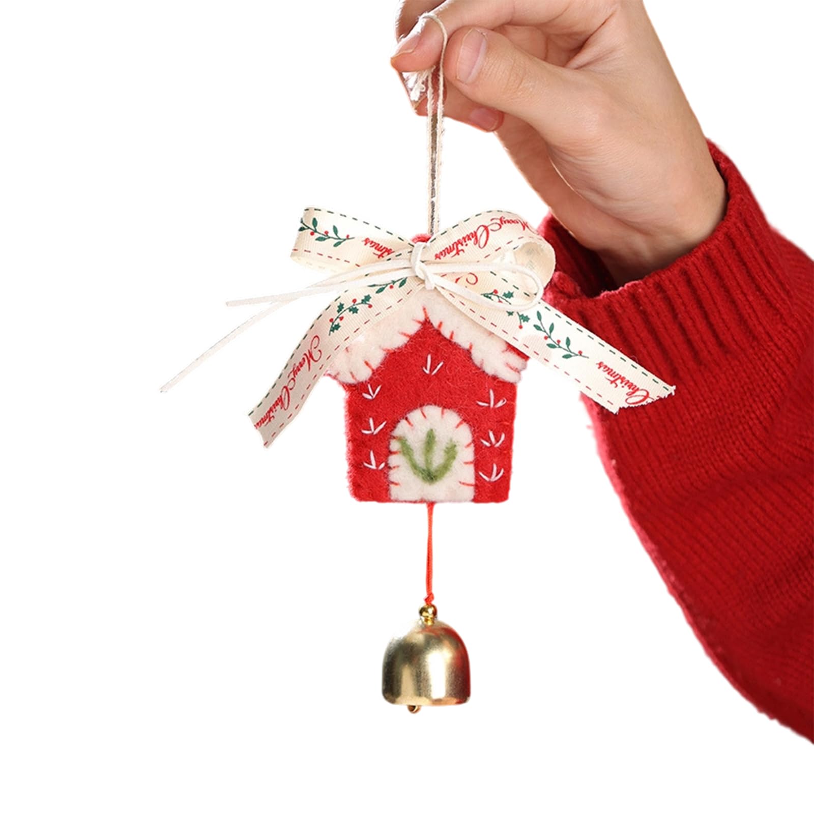 Jazuaiao Velutinous Bend Christmas Tree Ornamentation with Permanent Metal Suspended Spirals for Telecommute Holiday Decoration Easy Suspend Christmas Party Materials