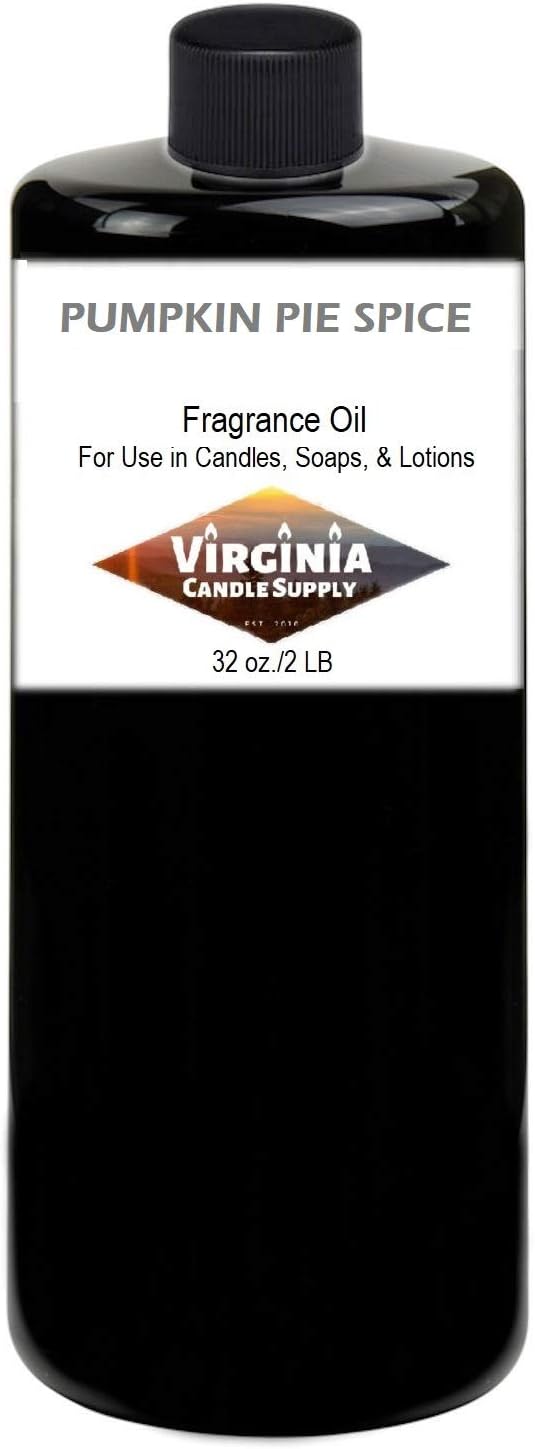 Pumpkin Pie Spice Fragrance Oil (32 oz Bottle) for Candle Making, Soap Making, Diffusers, Lotions, Linen Spray, Slime, Bath Bombs…