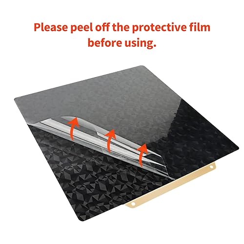 Miniatura 5 de Cama de impresora con superficie PEI texturizada + placa de construcción de superficie PEO lisa con hoja magnética de 9.252 x 9.252 in para Ender