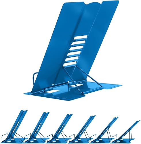 Miniatura 10 de MSDADA - Soporte grande para libros de lectura de escritorio, manos libres, soporte ajustable para libros de cocina, para libros de texto, tableta,