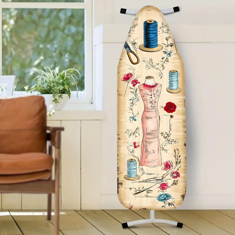 Image of Nuxovilar Vintage Sewing Floral Ironing Board Cover Cotton 15x54