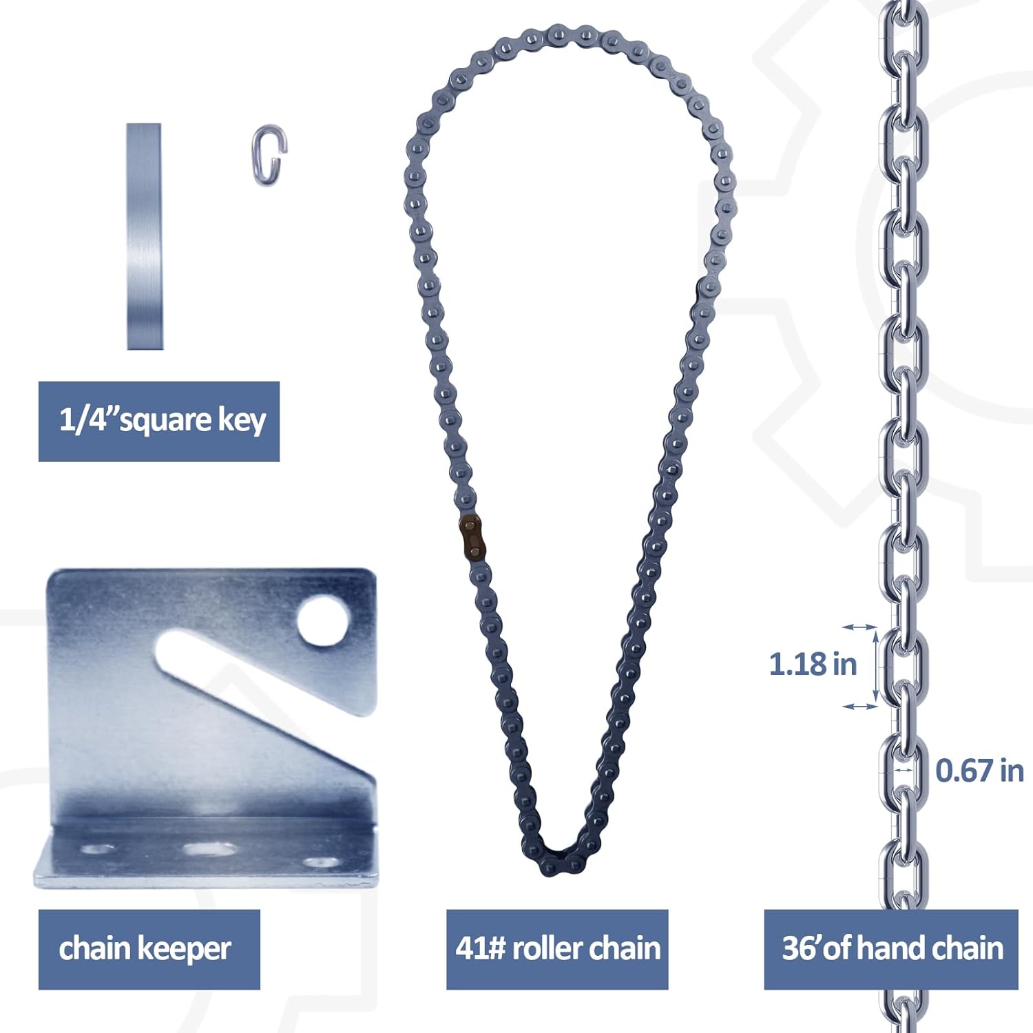 LAJIAOZ Garage Door Chain Hoist - 4:1 Reduced Drive Heavy Duty Hoist for Roll Up Doors and Jackshaft Garage Door Openers