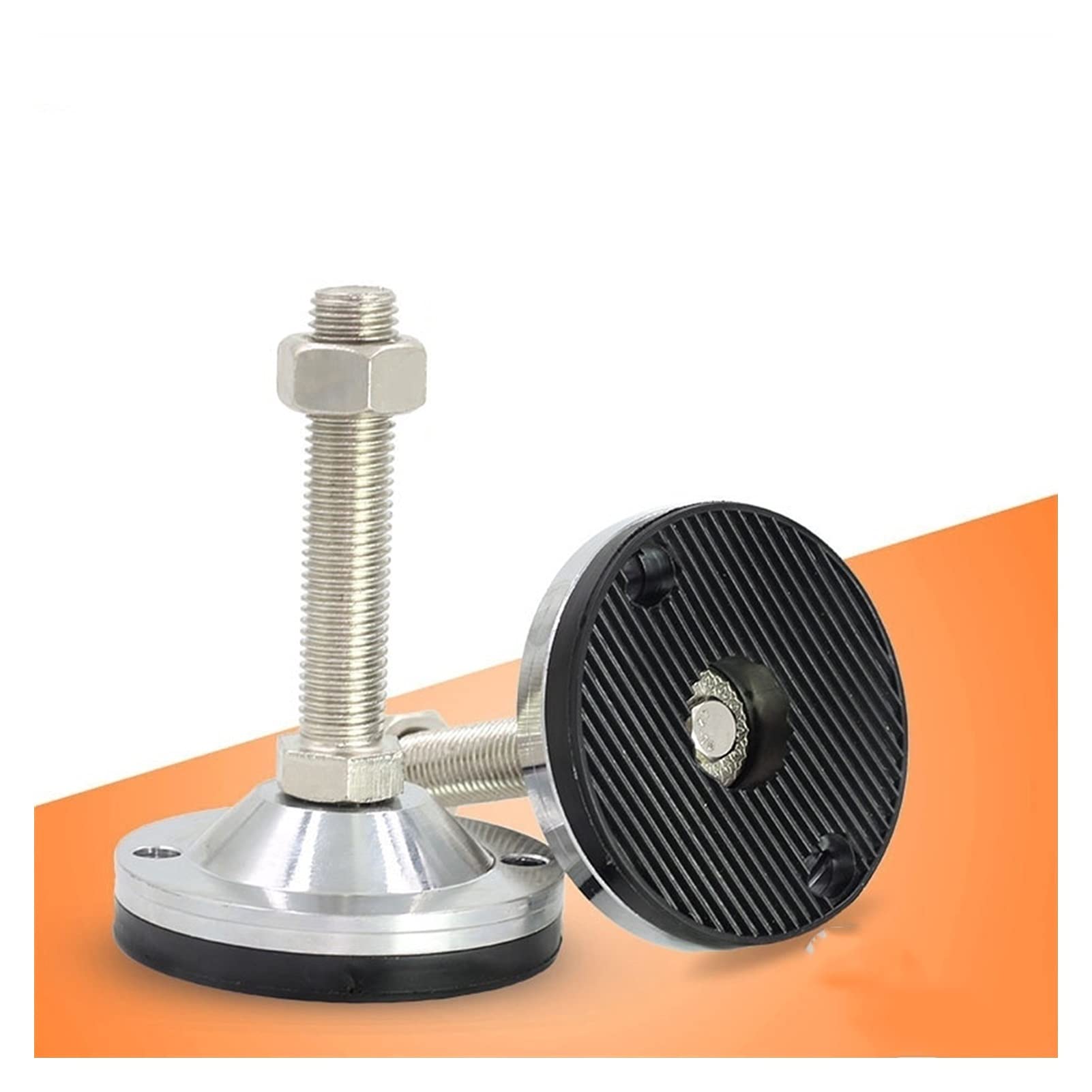 pie de mesa ajustable de acero roscado, 2 pies niveladores for muebles pesados, diámetro de tornillo de 18 mm, nivel de pata de mueble ajustable de 22 mm, adecuado for mesa, silla, gabinete, soporte d