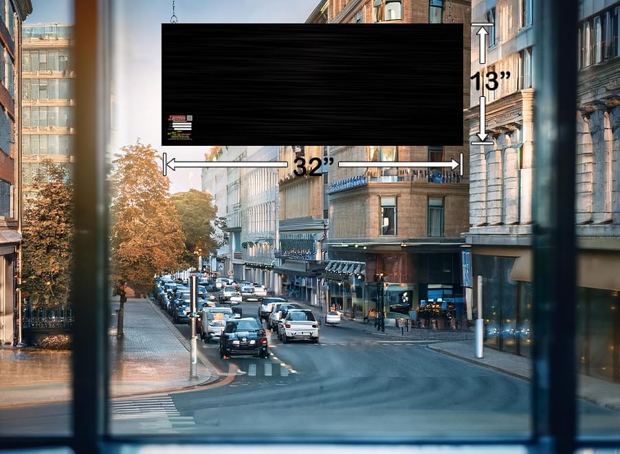 Miniatura 3 de Letrero de neón de tatuaje con borde, tamaño grande, 32 pulgadas de ancho x 13 pulgadas de alto, letras rojas con un borde exterior azul, tubo de