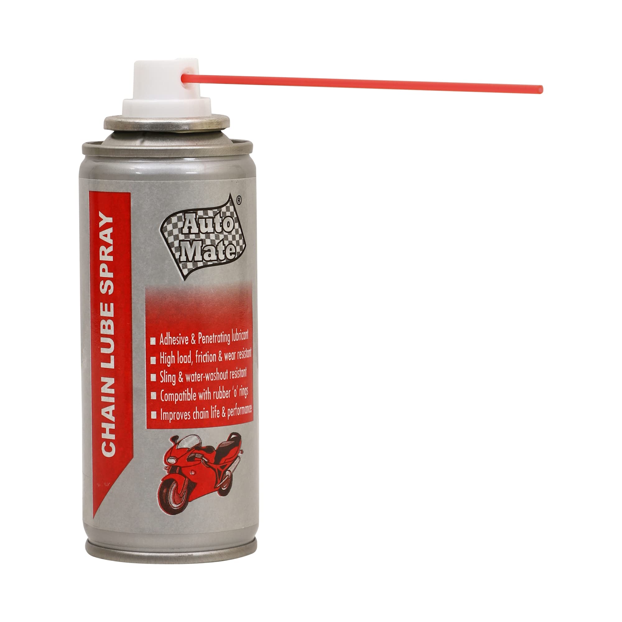 AUTO MATE AEROL Chain Lube Spray for Bikes & Cycles | Premium Bike Chain Lubricant & Chain Protector | Reduces Friction, Prevents Rust & Wear | Smooth Performance | 65g/100ml 1