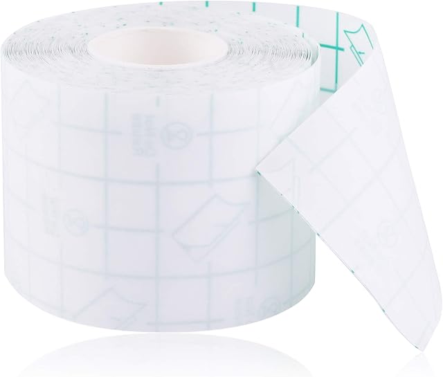 URATOT Waterproof Transparent Stretch Adhesive Bandage Clear Adhesive Bandages Dressing Tape for Tattoo Aftercare/Keep Wound/Fexed Plaster, 5 cm x 10 m