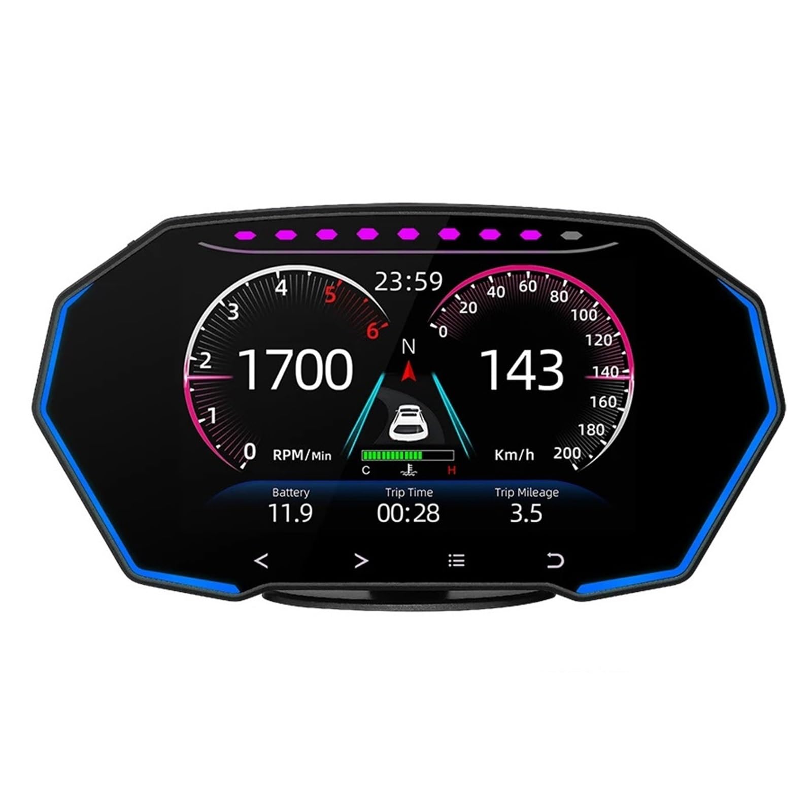Compteur De Vitesse GPS HUD For Voiture, Affichage Tête Haute F11, Outils De Diagnostic, Compteur De Vitesse, KMH MPH, Testeur, Horloge Numérique, Alarme, Test Intérieur, 4 Pouces