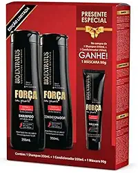 Kit de Shampoo + Condicionador + Máscara Bio Extratus Força com Pimenta
