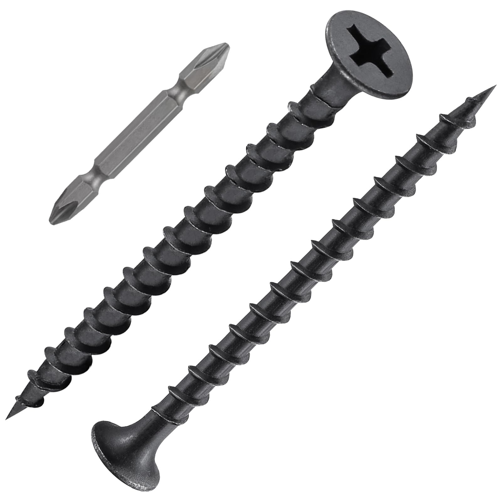 Wensilon #6 Drywall Screws - Black Fasteners Kit -8