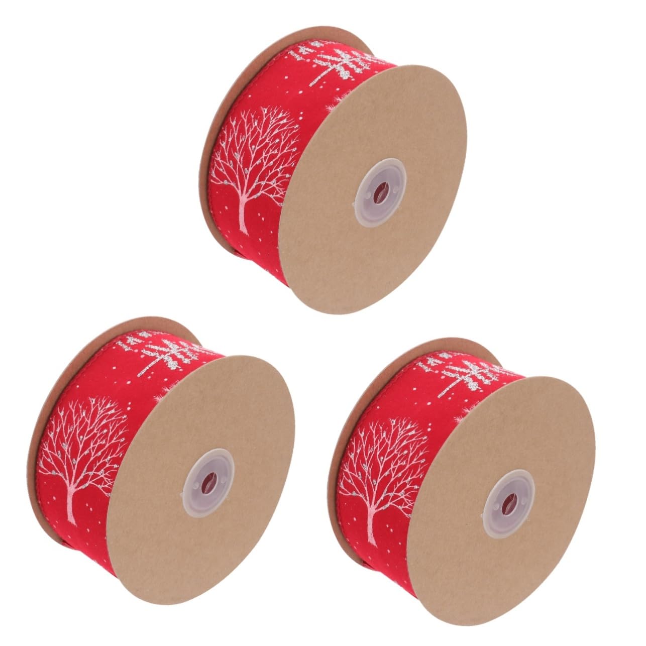 Operitacx 3rollen Weihnachtsbaum Dekorationsband Weihnachtsribbon Für Bastelarbeiten Farbenfrohes Design Für Feste Geschenkverpackung Und Hochzeiten