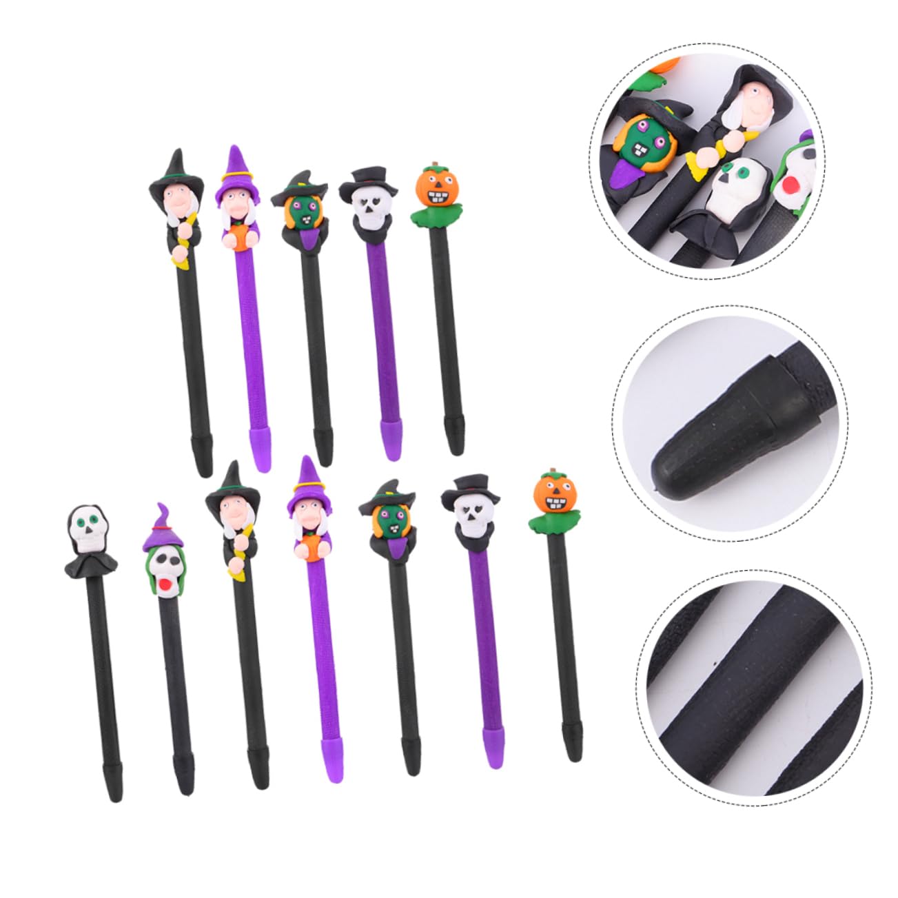 6 Ensembles Stylo À Bille Halloween Gel Marqueurs Stylos Surligneurs Trousse Halloween Party Goodies Halloween Stylo Halloween Stylo D'halloween Pâte Polymère 12 Pièces * 6