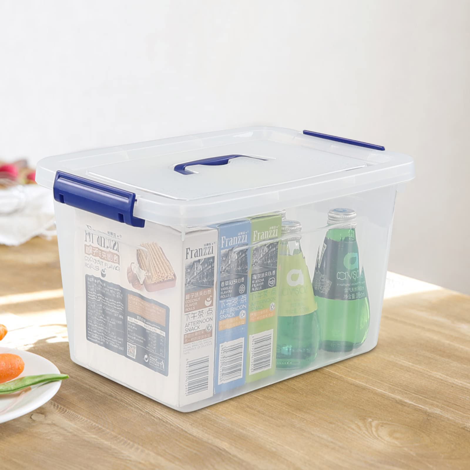 Aufbewahrungsbehälter Plastik, Aufbewahrungsboxen mit Deckel Set von 6